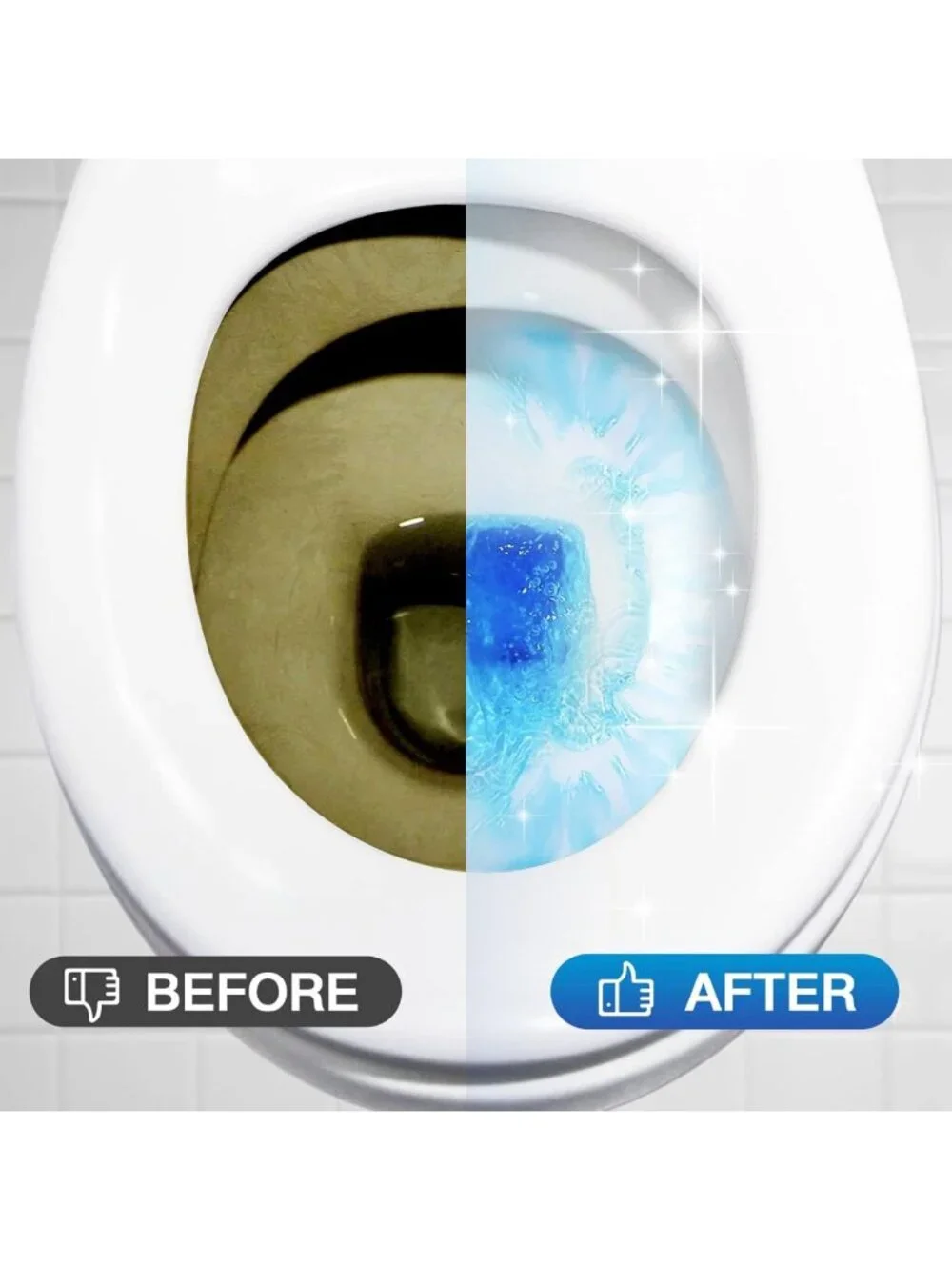 Automatic Toilet Cleaner Tablets 30 Pack - Septic Safe, Powerful Stain